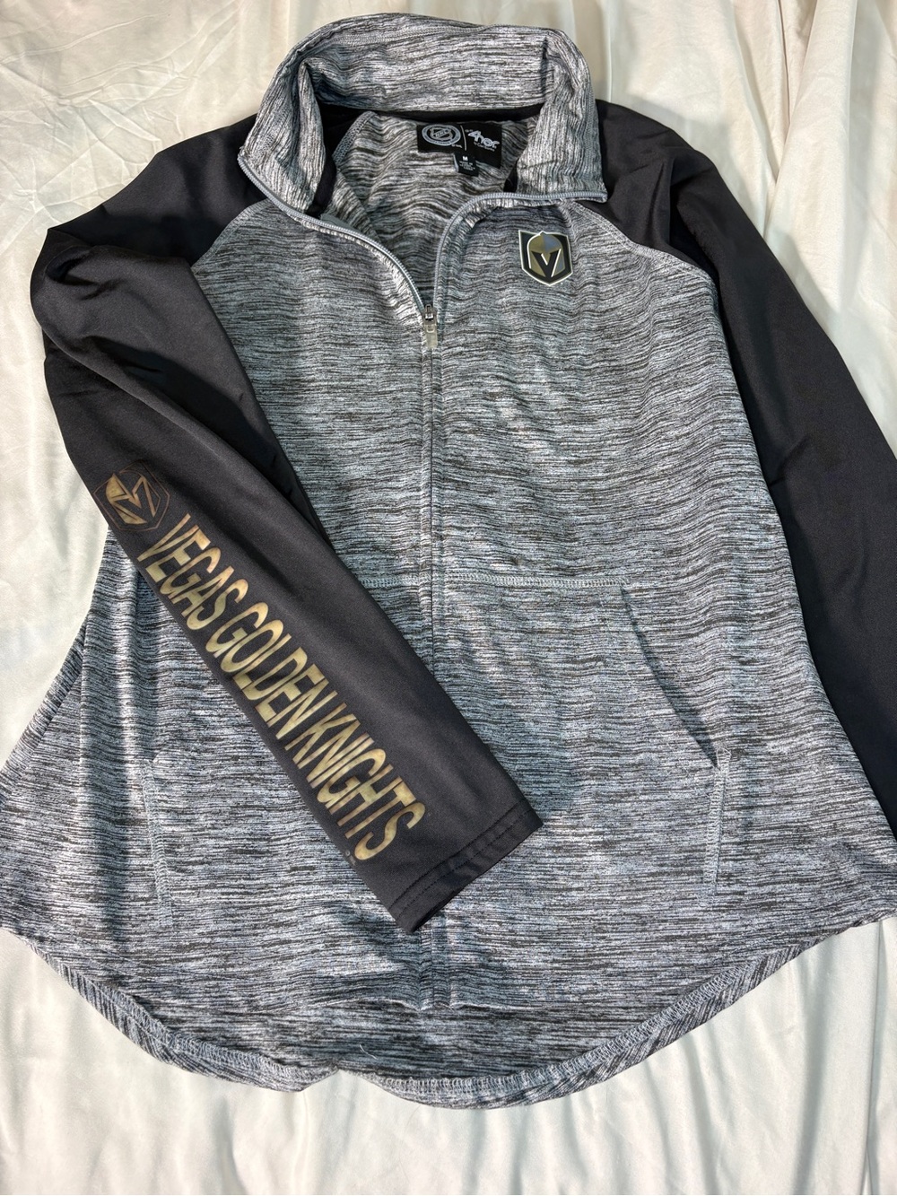 Vegas Golden Knights Jacket Women's Medium Full Zip Gray Hockey NHL
